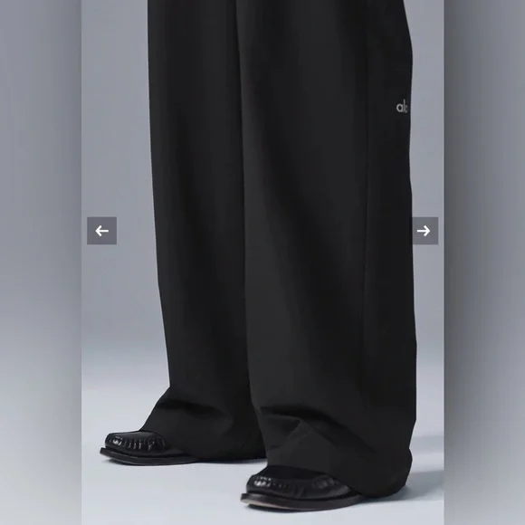 ALO High-Waist Pursuit Trouser Black Size Medium Long - Picture 11 of 12